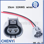 2 Pin Auto Waterproof Electronic Fan Connector Brake Booster Pump Assembly plug For Toyota Ford Focus Mazda with 12AWG wires
