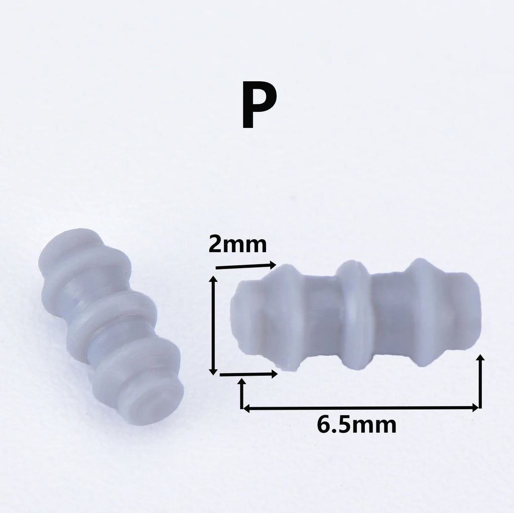 100 Pcs 1/1.5/1.8/3.5/4.8/6.3 car wire connector waterproof ring circle rubber seal solid plug silicone sheath cap for Connector
