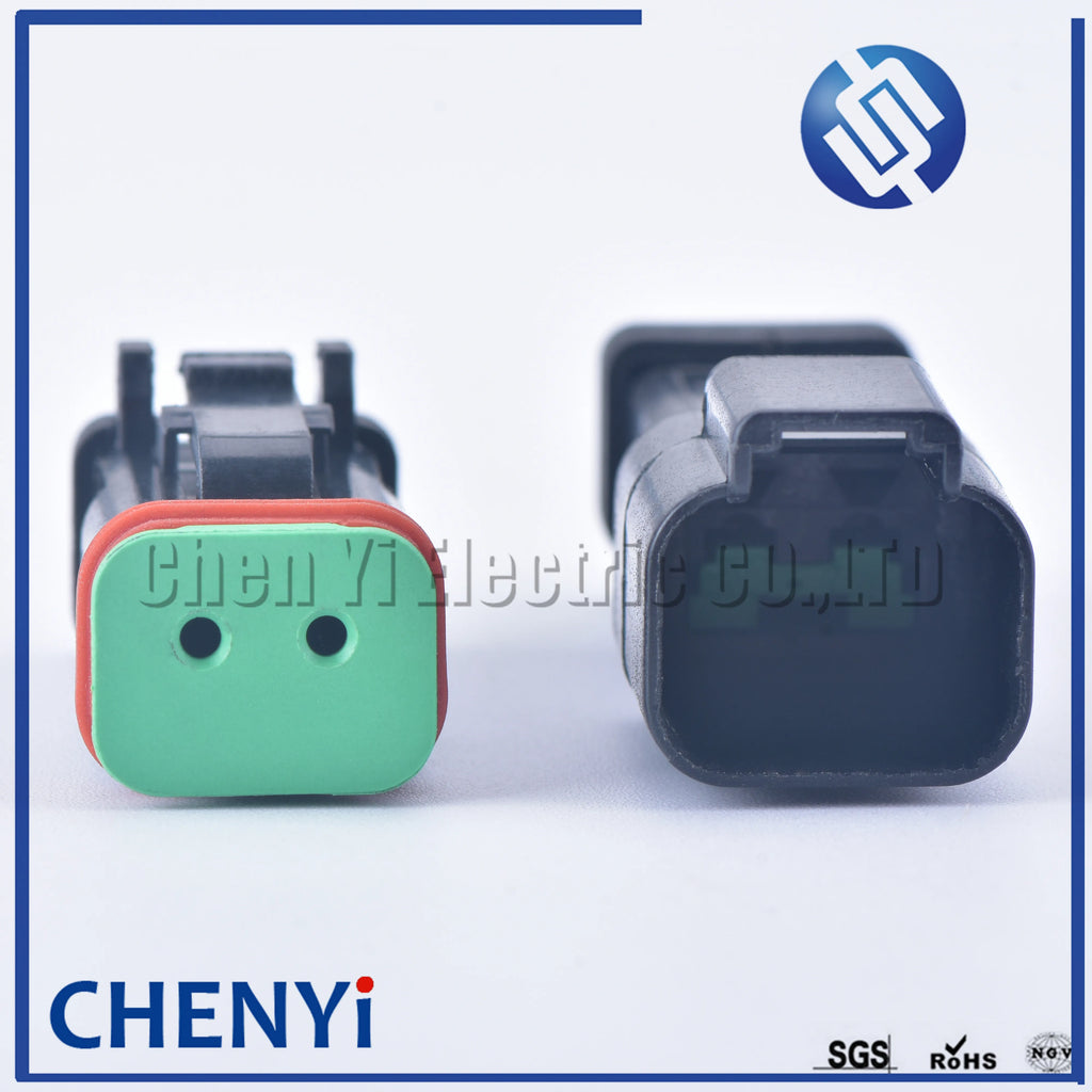 Black 2 Pin excavating machinery Heavy Industry Machinery headlight boom light Wire Harness Plug DT06-2S DT04-2P A B C D 4 types
