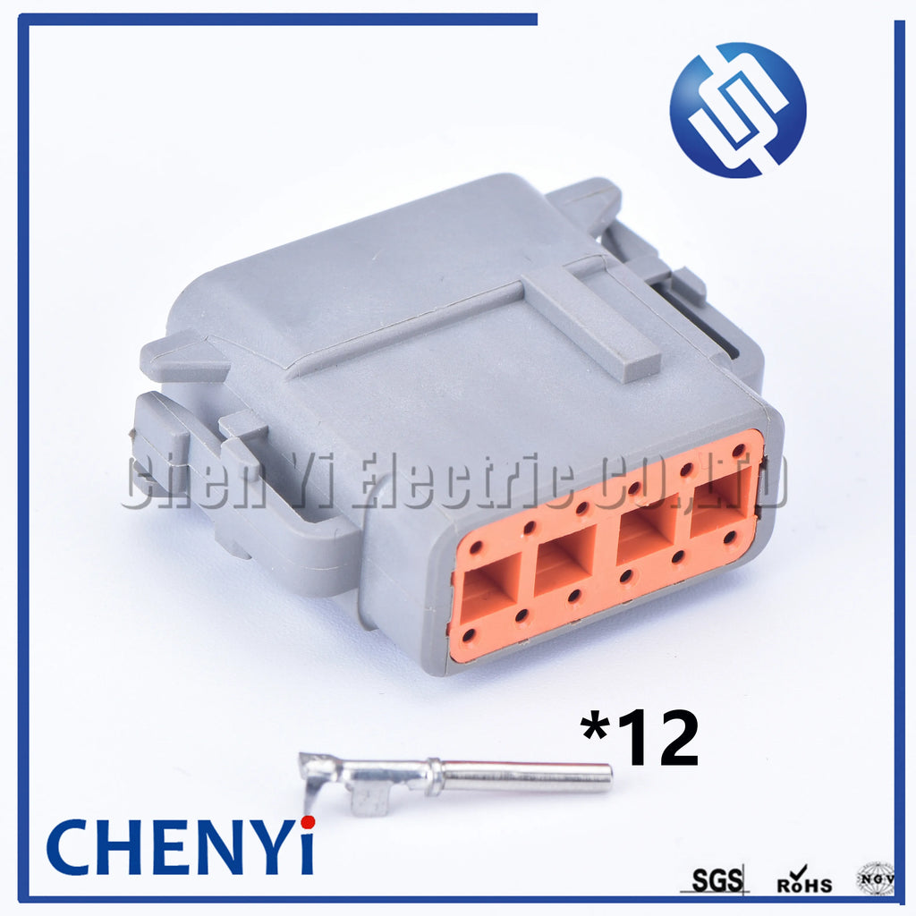 Deutsch DTM 12 Pin connector DTM06-12S DTM04-12P Male or Female Auto Waterproof Connector Automotive Sealed Plug