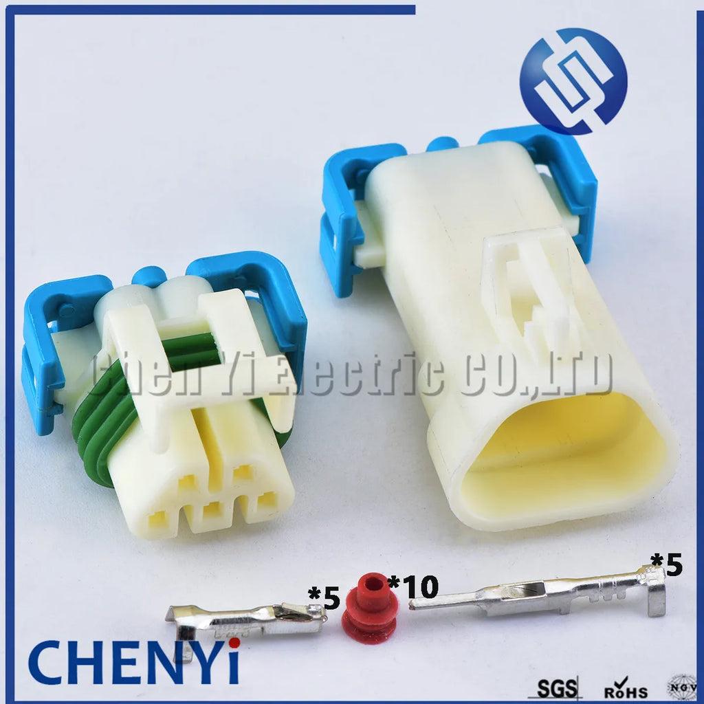 5 Pin White male or female auto electric wiring plug waterproof wire harness cable connector 12146045 12103974