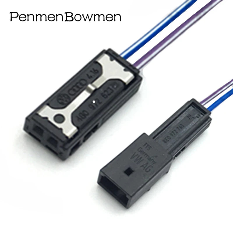 1 Set 2 Pin Auto High Pitched Speaker Ambient Brake Light Microphone Plug Connector Wire Harness With Cable 4B0972623 8E0972763