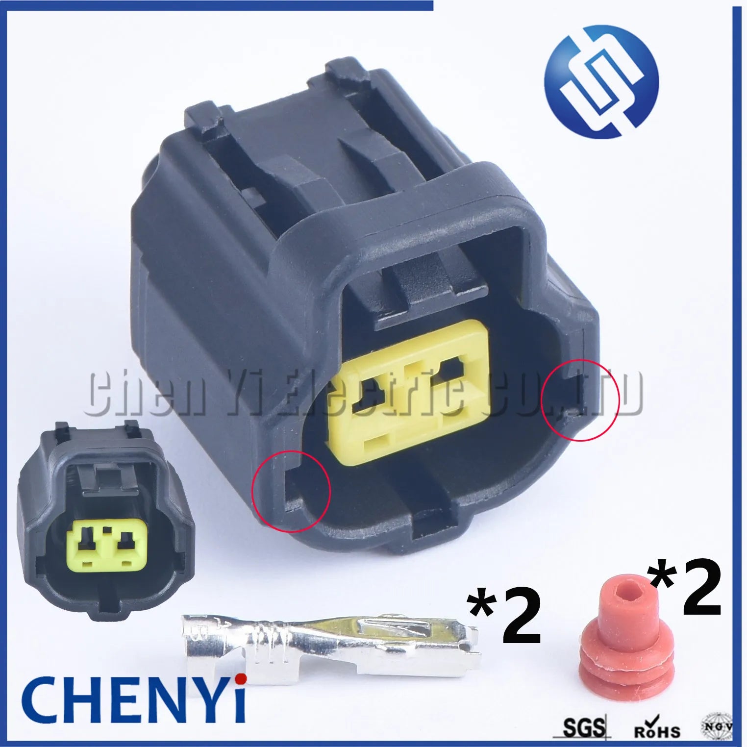 2 set 2 Pin 1.8 auto waterproof connector Coolant Temperature Sensor Socket plug 178390-1 178390-2 178390-3 178392-2 184000-1