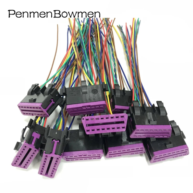 1 Set 16 Pin Auto OBD Diagnostic Housing Electrical Cable Connectors Female Wire Harness Plug For 3A0972695A