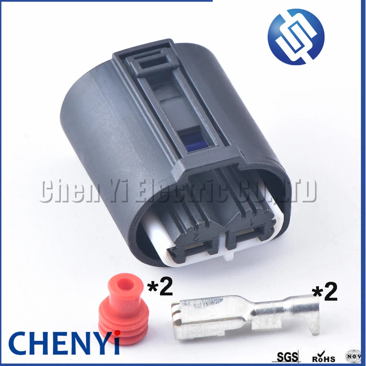 2 Pin Auto waterproof connector snail horn harness plug fog lamp connector 1-968642-1 1968643-1