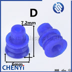 100 Pcs 0.6/1/1.5/1.8/3.5/6.3/9.5mm car wire connector waterproof ring circle rubber seal hollow plug silicone sheath cap