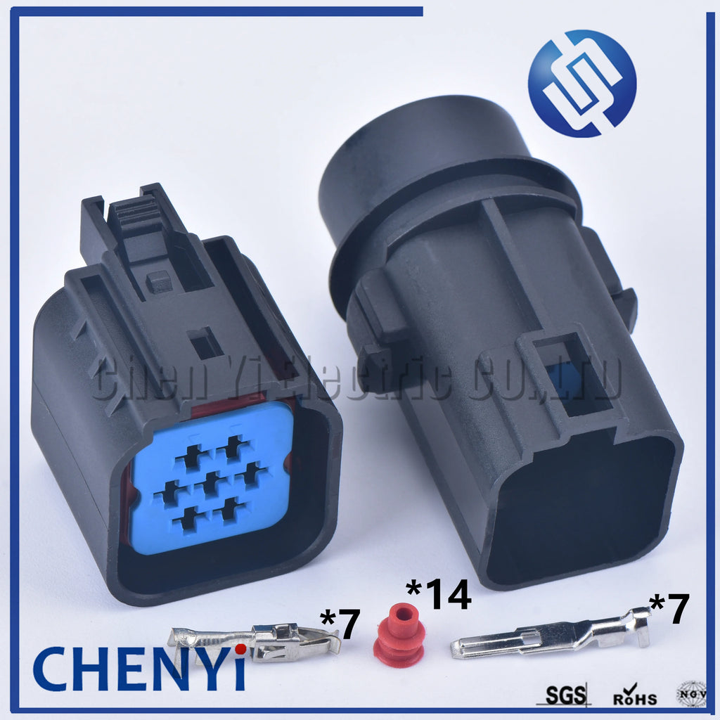 7 pin 3.5 mm WPT-596 3U2Z-14S411-YGA 7 way waterproof  Automotive plug male or female plastic wire cable connector