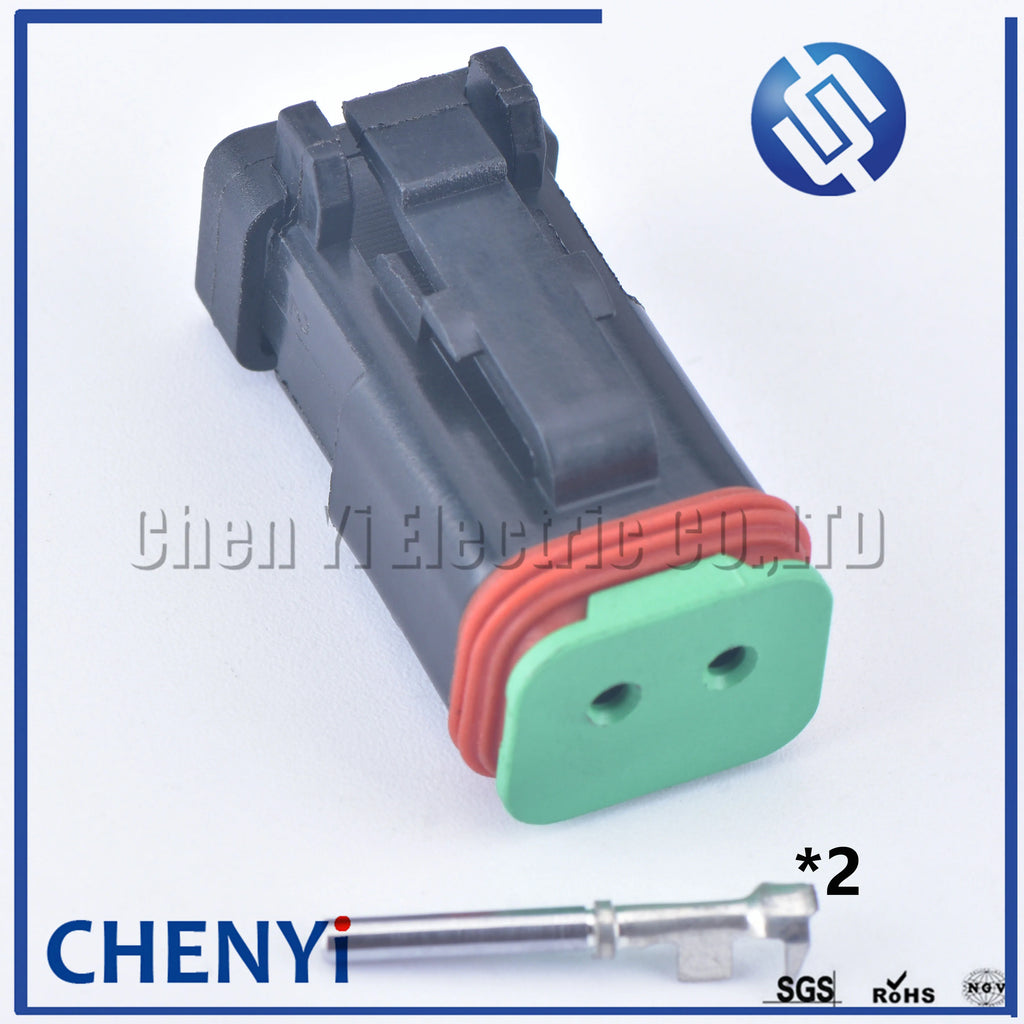 Black 2 Pin excavating machinery Heavy Industry Machinery headlight boom light Wire Harness Plug DT06-2S DT04-2P A B C D 4 types