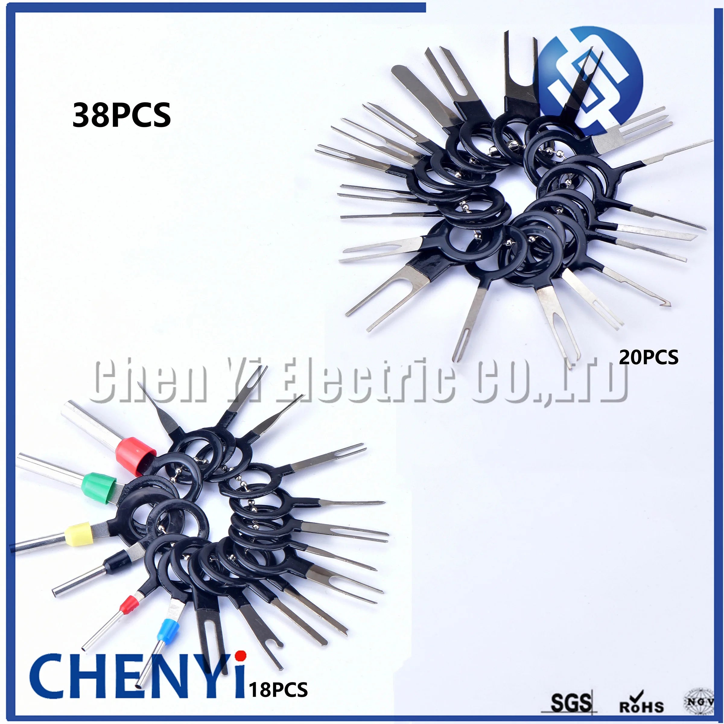 18/20/38pcs Car plug Pins removal tool set connector Pin retractor pick needle harness Pin Needle ejector tool Needle retract