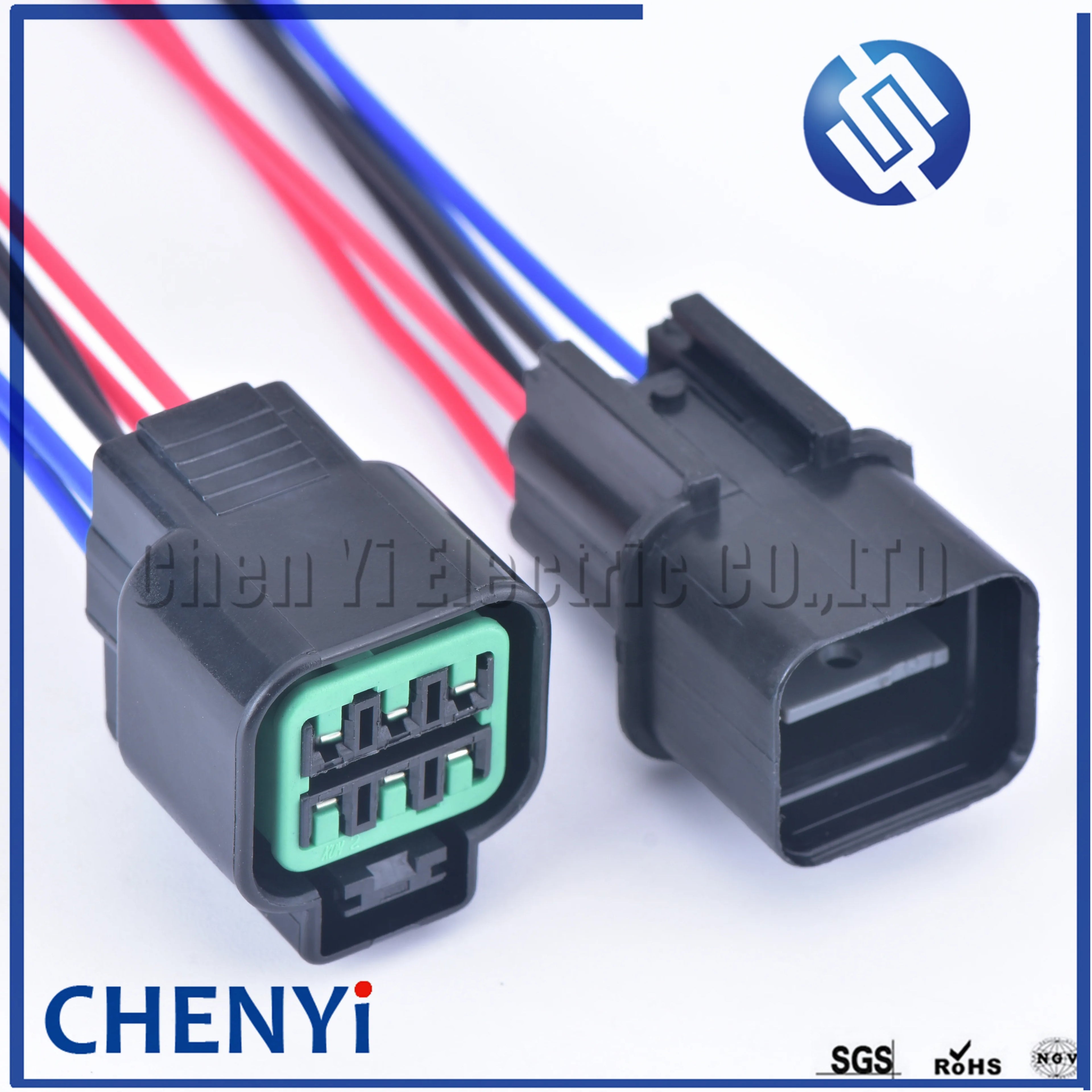 6 Pin 090 Oxygen Sensor Automotive Waterproof Connector Headlamp Fog Lamp Plug PB625-06027 PB621-06020 with wire For Hyundai