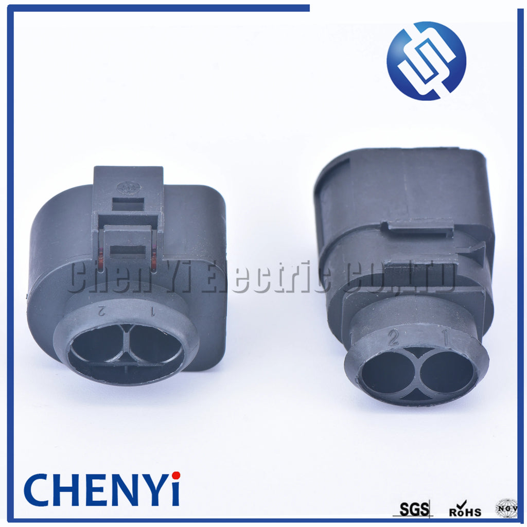 2 Pin 6.3mm Automotive waterproof connector Electronic fan harness plug 1J0973752 1J0973852 1J0 973 752 1J0 973 852