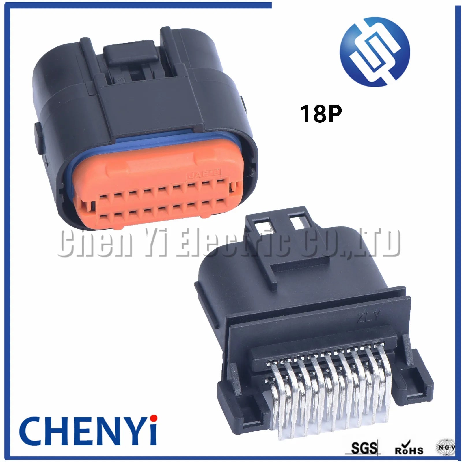 18 pin PCB curved pin waterproof Automotive Connector Ignition Harness ECU plug Replacement Parts MX23A18NF1  MX23A18NF1