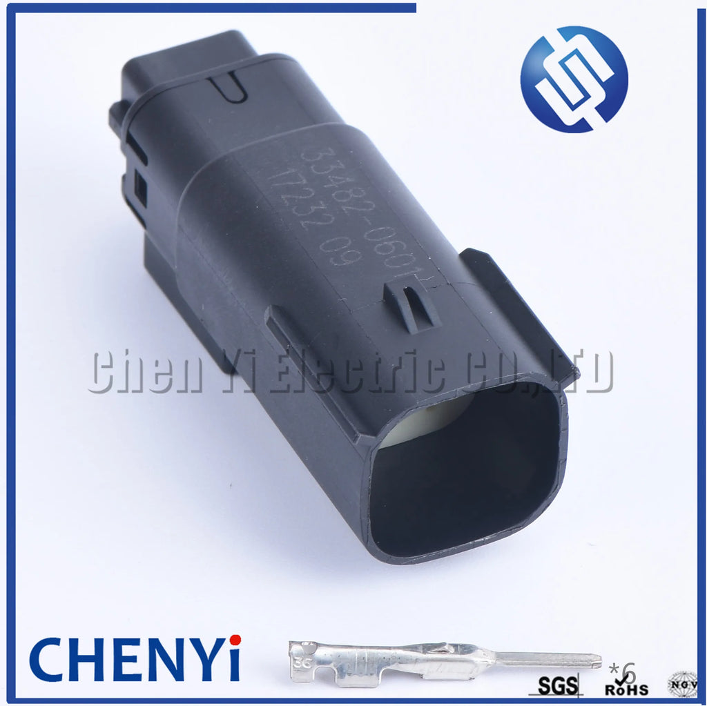 6 Pin male or female Auto Waterproof Connectors Bumper Light Fog Light Plug For Ford Buick Chevrolet 33472-0606 33482-0601