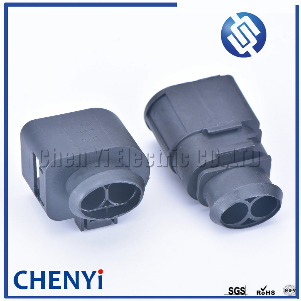 2 Pin 6.3mm Automotive waterproof connector Electronic fan harness plug 1J0973752 1J0973852 1J0 973 752 1J0 973 852