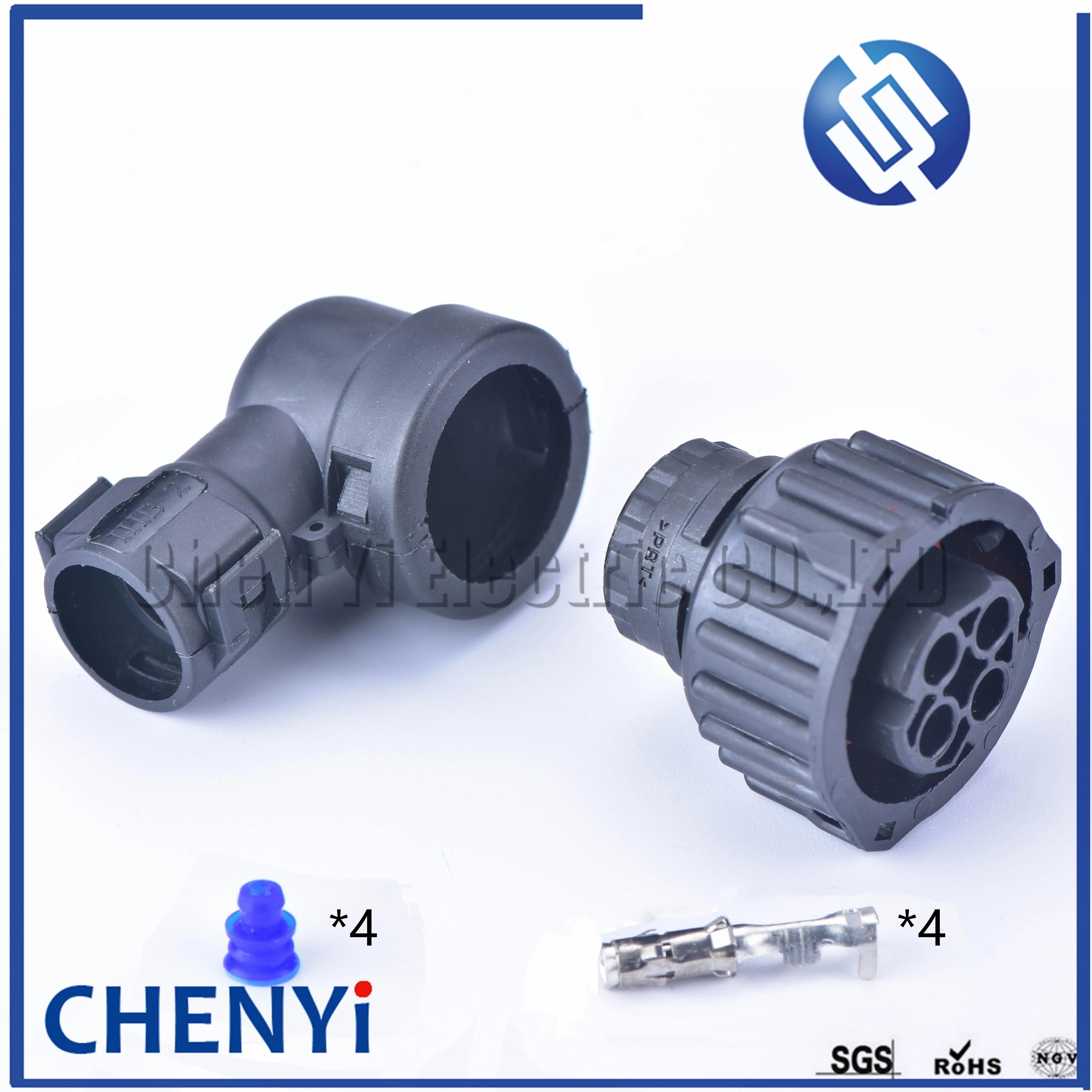4 pin odometer speed sensor plug sealed auto connector 1-967325-1 with cable Sheath 965786-1/965783-1 For round HOWO A7