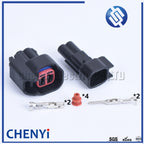 2 Set 2 Pin EV6 to EV1 car auto waterproof male or female fuel Injector Nozzle connector Plug Methanol Socket for Ford Chevrolet