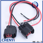 2 Pin auto waterproof connector USCAR EV6 EV14 Fuel Injector wiring Plugs Clips Pigtail Cut &splice Harness for Ford LS2 LS3 LS7