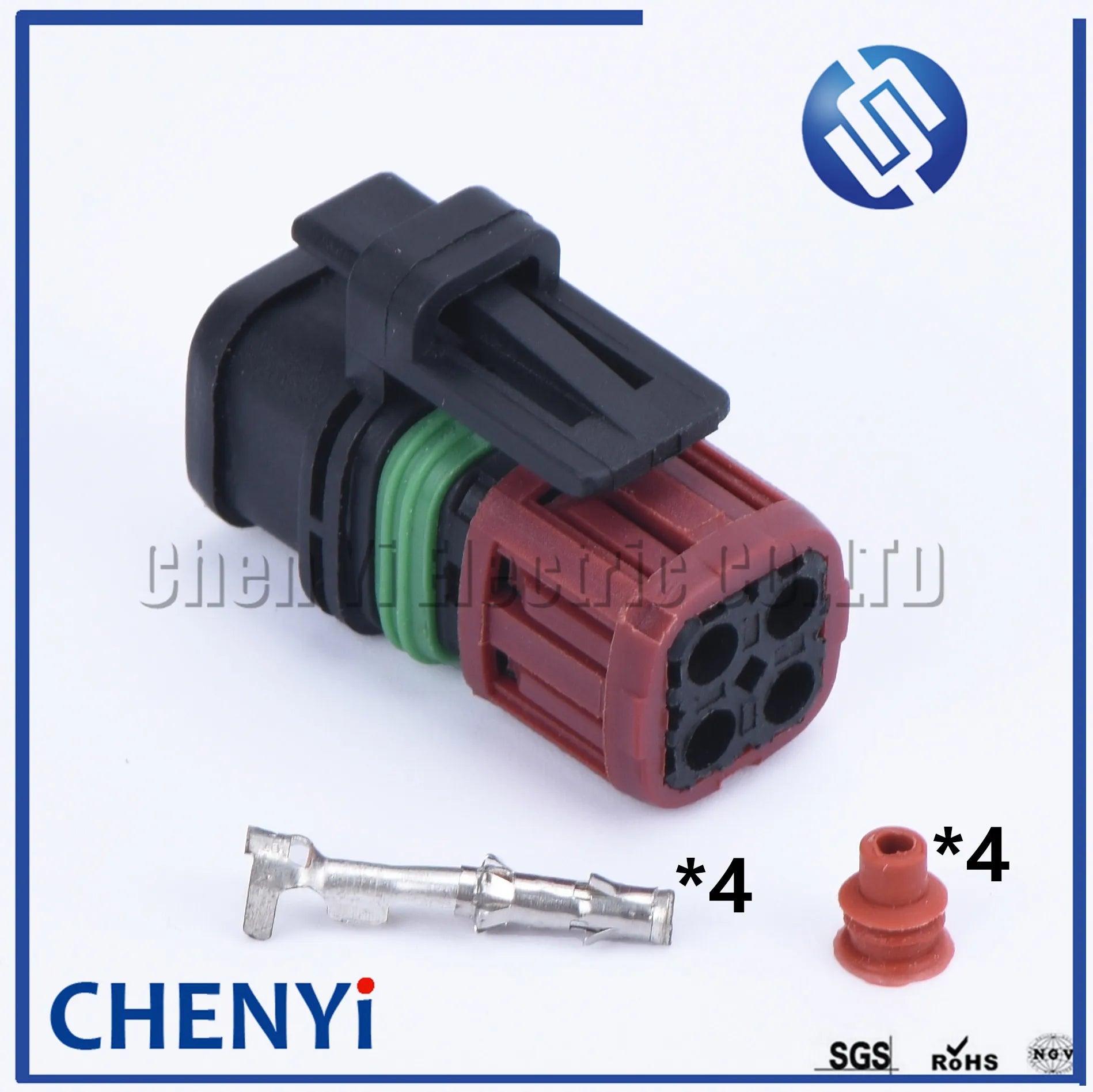 4 Pin Fuel Injector Plug Oxygen Sensor Map Sensor Connector 22248490 7422248490 For Volvo Truck  Excavator Engine 1337352-1