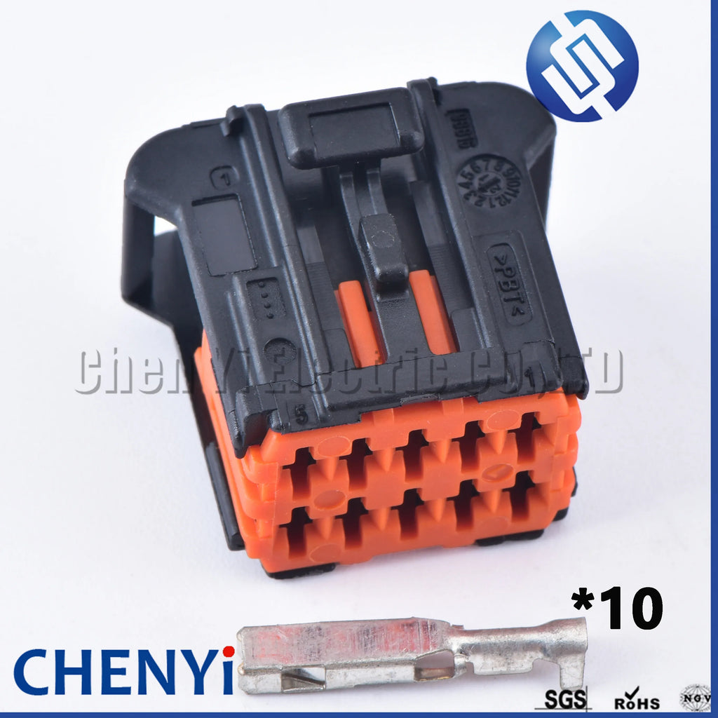 1 Set 10 Pin/Way 1.5 mm Female for Peugeot 206 Side Mirror Plastic Auto Electrical Wire Connector Plug 98816-1011 98823-1011