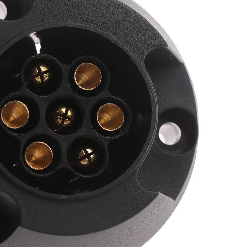 12V 7 Pin Round Standard European Car Plug Connector Plastic 7 Pin Socket Plugs For Trailers RVs Car Accessories