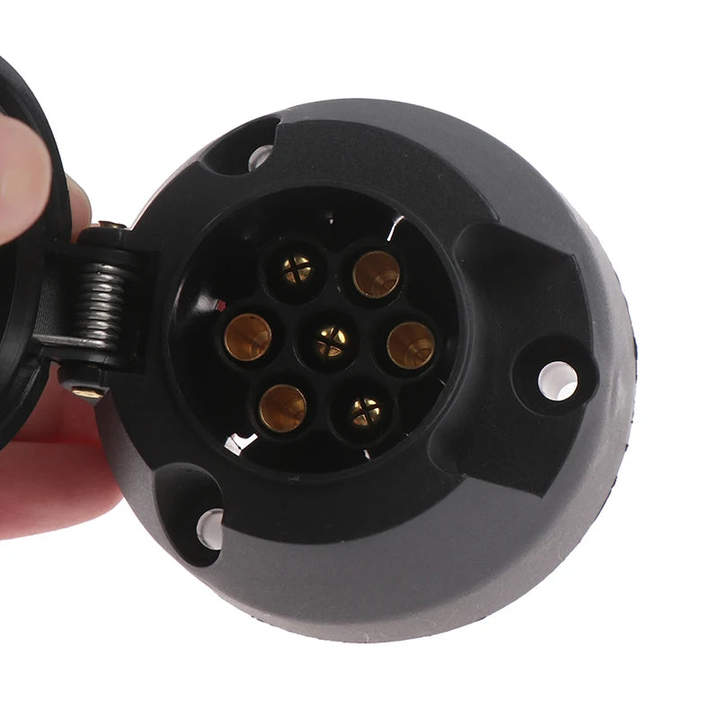 12V 7 Pin Round Standard European Car Plug Connector Plastic 7 Pin Socket Plugs For Trailers RVs Car Accessories