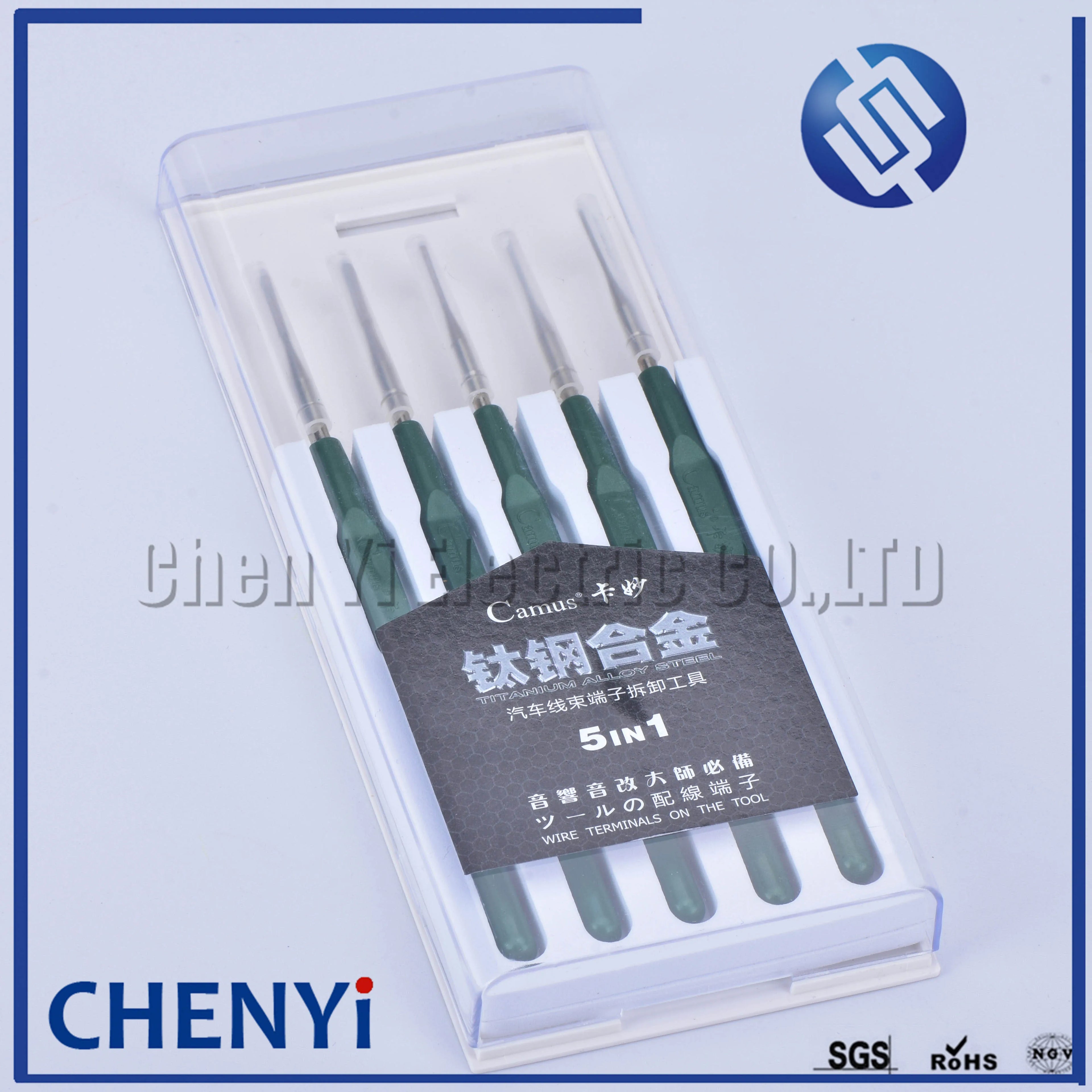 5 pcs Crimp Connector pins ejector Titanium steel alloy Tool Kit Suitable for wiring harness modification of most models
