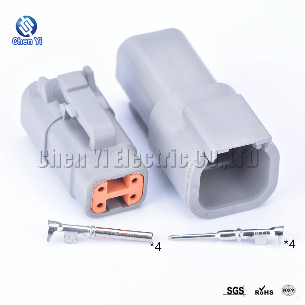DTM connectors For Deutsch DTM06-2S 3S 4S 6S 8S/DTM04-2P 3P 4P 6P 8P 12P Male Female Waterproof Connector Automotive Sealed Plug
