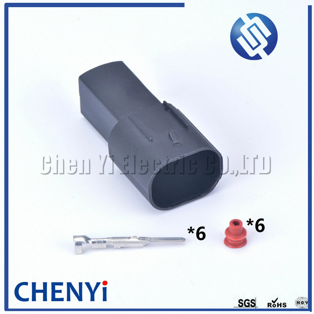 1 sets 6 Pin auto waterproof plug female or male(1.5) LSU 4.9 Wide Band Oxygen Sensor Connector 1928404669 4H0973713 4H0 973 713