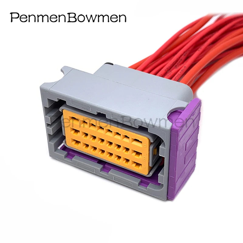 1 Set 24 Pin Auto FCI Oil Gas Computer Board ECU Electrical Cable Connectors Wire Harness Plug HCCPHPE24BKA90F 211PC249S0005