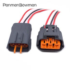 1 Set 3 Pin 6195-0009 Auto Lgnition Coil Plug Female Male Waterproof Electrical Cable Connectors Wire Harness For Nissan Mazda