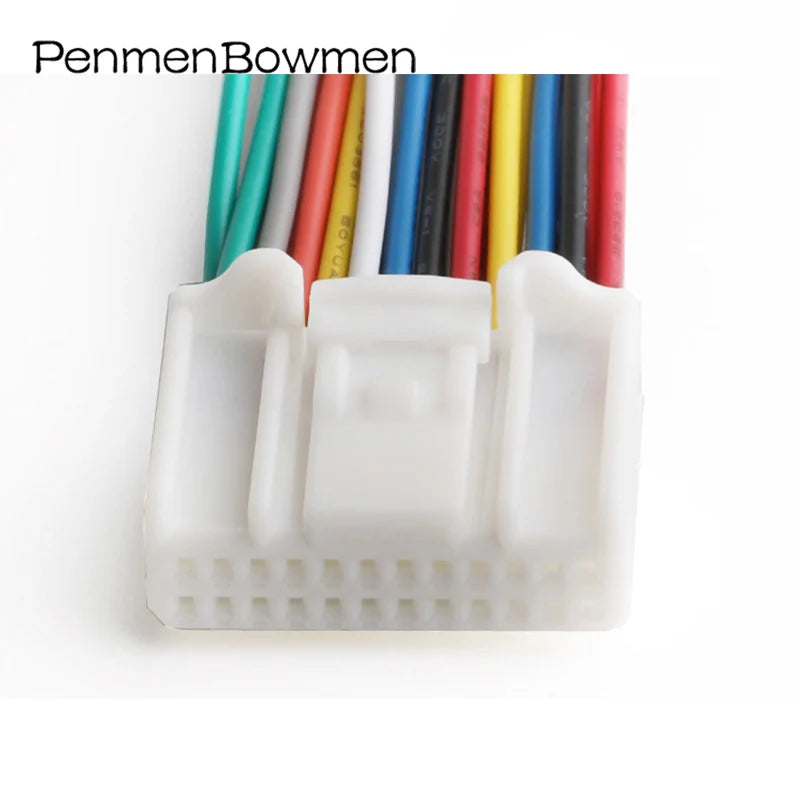 1 Set 24 Pin 1318917-1 Auto Audio Navigation Rearview Electronic Connector Wiring Harness Female Socket Plug with Cable