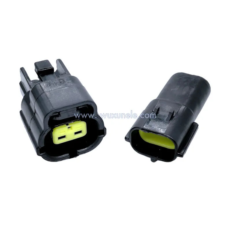 100 Sets 2 Pin Automotive Washer Level Sensor Plug Wire Connector Replacement Part Compatible with 174352-2 174354-2 for Vehicle