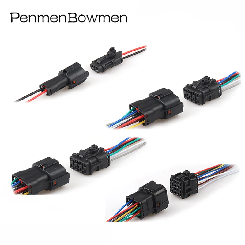 1 Set 1 2 3 4 6 8 12 14 16 Pin Car Xenon Lamp Fuel Pump Assembly Electrical Connectors Wire Harness Plug 7222-7544-40