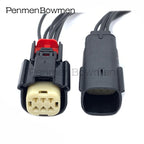 1 Set 6 Pin Auto Bumper Light Fog Electrical Cable Connectors Female Male Wire Harness Plug For Ford 33482-0601 33472-0601