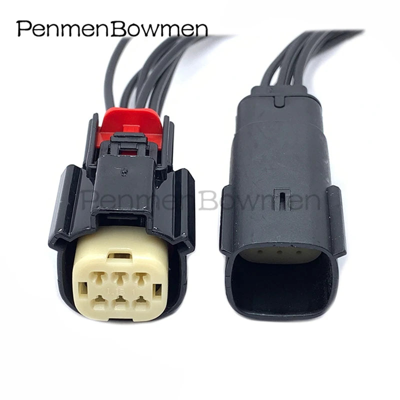 1 Set 6 Pin Auto Bumper Light Fog Electrical Cable Connectors Female Male Wire Harness Plug For Ford 33482-0601 33472-0601