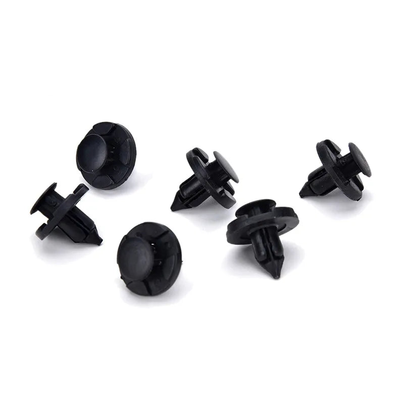 50Pcs Car Fastener fit 8mm Dia Hole Black Push Retainer Rivets Clips for Automobile Door Bumper Fender Cover Trim Clip Wholesale