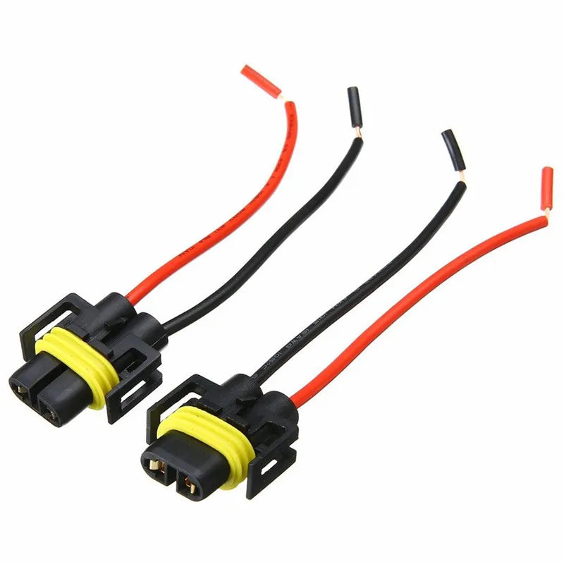 2PCS H11 H8 H9 Wiring Harness female Socket Wire Connector Plug Extension Pigtail