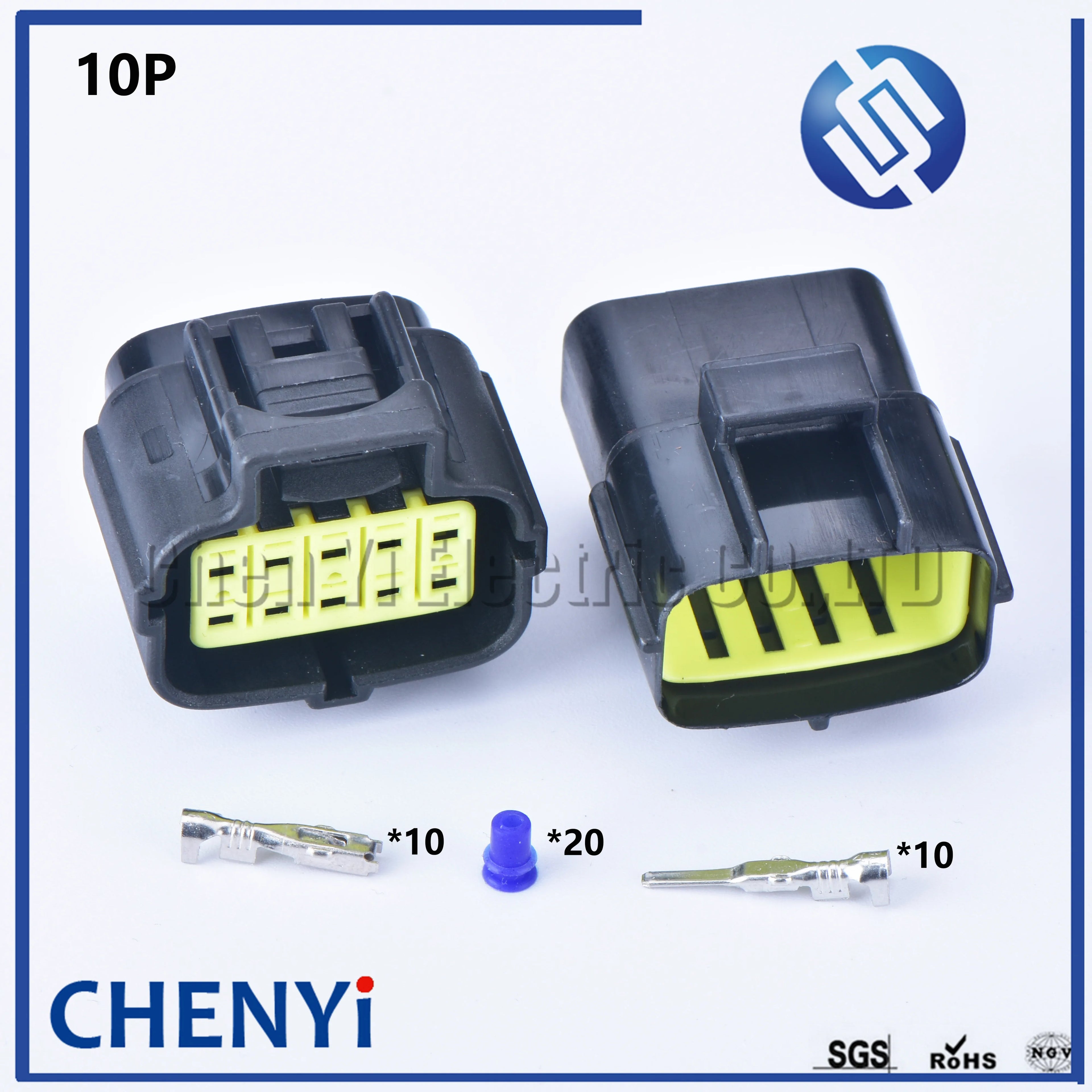 2 set 10 pin way male or female waterproof wire connector auto electrical plug conector 174655-2 174656-7