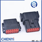 Black 12 Pin Sealed waterproof connector DTM06-12SB DTM04-12PB Automotive Connector Heavy Truck Wiring Harness Plug For Deutsch