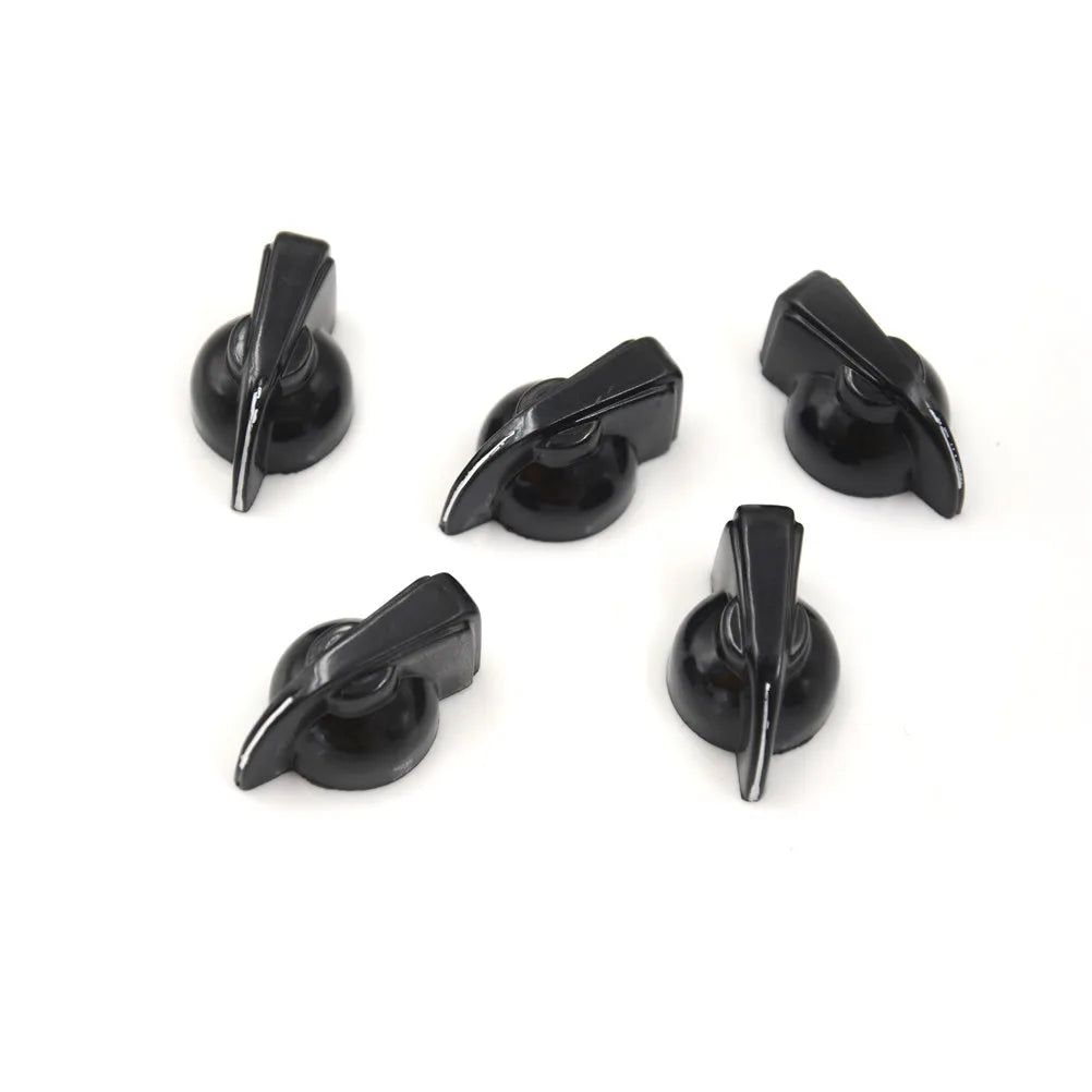 5Pcs 6mm Useful Shaft Hole Dia Bakelite Potentiometer Pot Pointer Knobs Caps