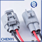 2 Pin Auto Waterproof Electronic Fan Connector Brake Booster Pump Assembly plug For Toyota Ford Focus Mazda with 12AWG wires