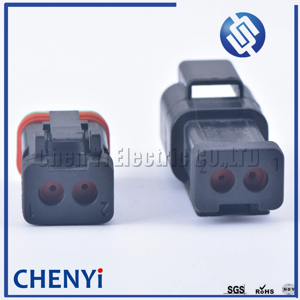 Black 2 Pin excavating machinery Heavy Industry Machinery headlight boom light Wire Harness Plug DT06-2S DT04-2P A B C D 4 types