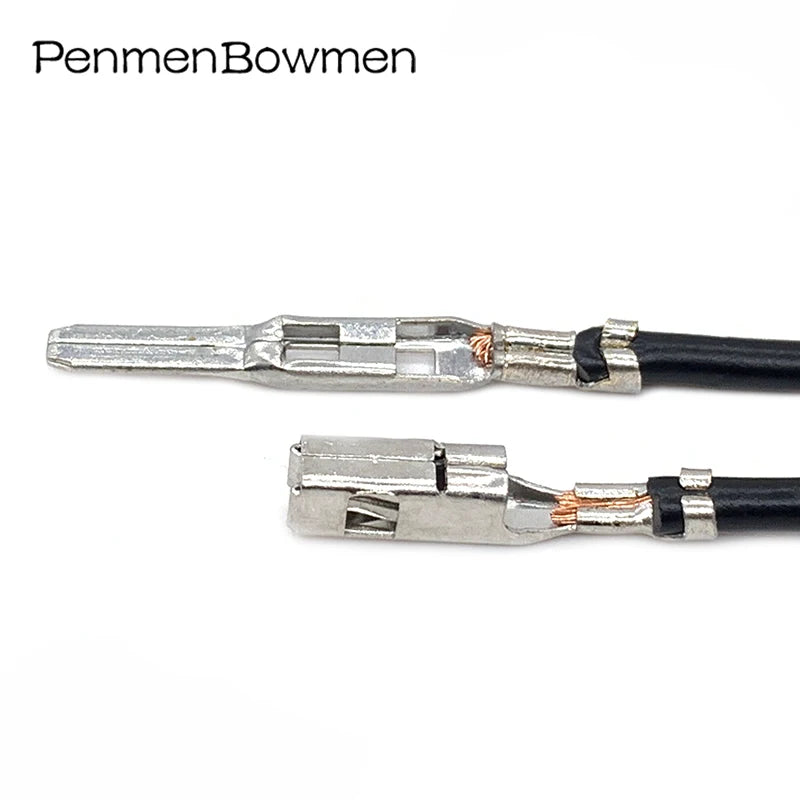 10 Pcs 2.8MM Car ECU Brass Crimp Terminal Wire FCI Big Pins for Connector With 18AWG Cable 211PC249S8005 211PC249S0005