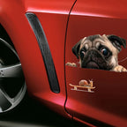 3D Pug Snail Car Sticker Pug Dogs Snail Car Sticker Cartoon Car Styling Wall Home Glass Window Door Laptop Truck Vinyl Decals