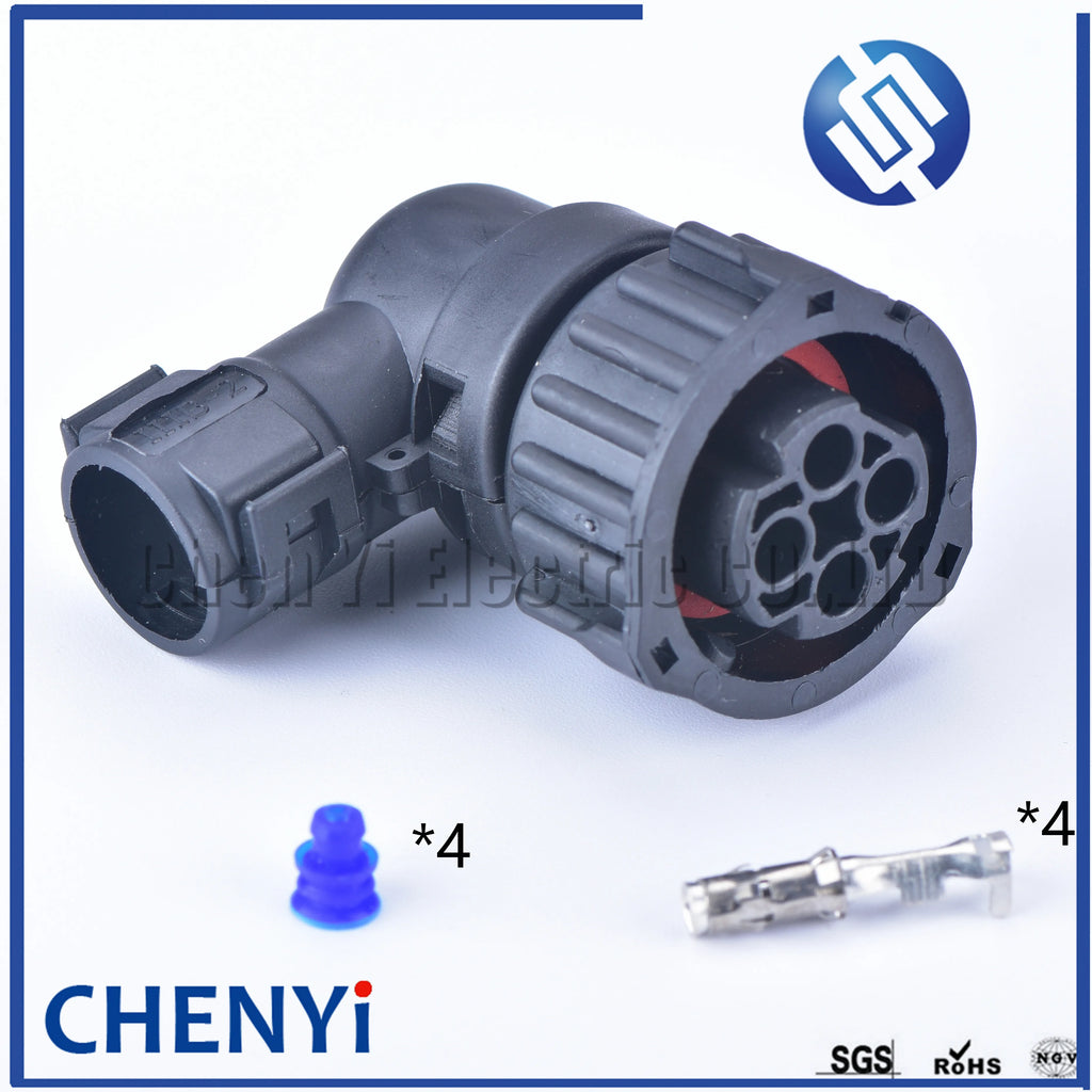 4 pin odometer speed sensor plug sealed auto connector 1-967325-1 with cable Sheath 965786-1/965783-1 For round HOWO A7
