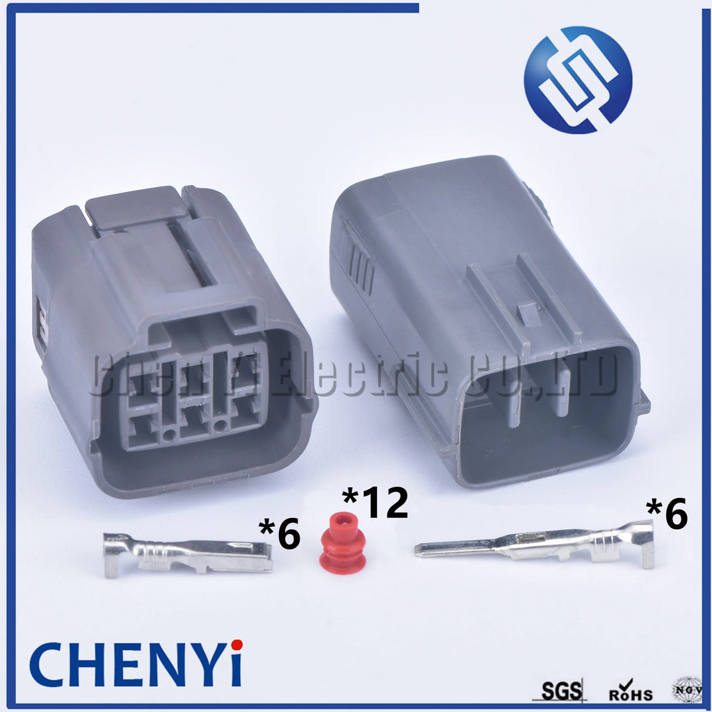 6 Pin car waterproof auto connector Computer solenoid valve plug 6189-0648 For Mazda Ford