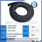 10M Width 4/6/8/10/12/14/16/20/30mm Cable Sleeve black Wire Protection PET Nylon Cable Sleeves wire cable Braided Cable Sleeve