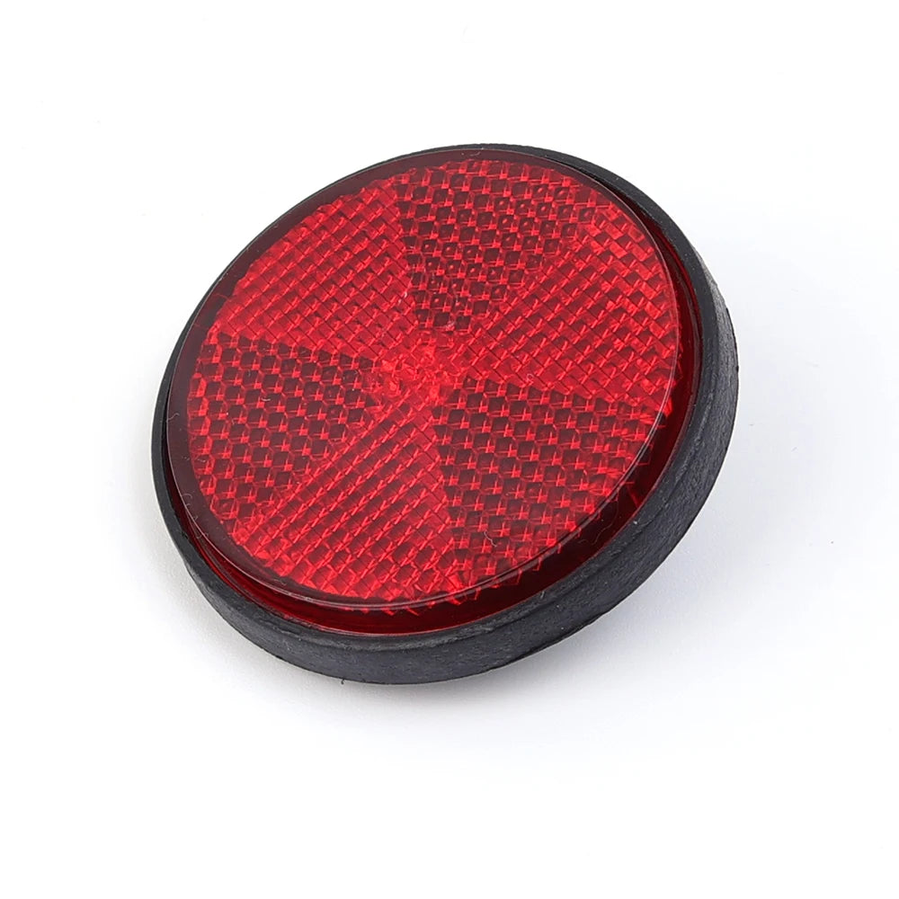 Motorcycle Circular Reflector Electric Vehicle Bicycle Waterproof Dustproof Night Warning Reflector 6mm Hexagonal Screw Fixation