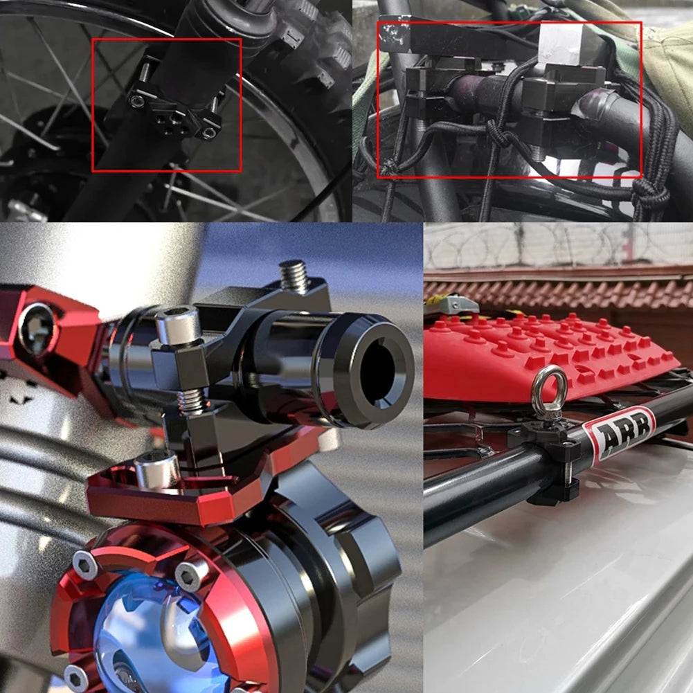 17-32mm Motorcycle Handlebar Bumper Mount Bracket Clamp For LED Spot Fog Light For Front Shock Absorber Installat