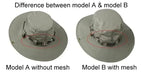 Summer Men Outdoor UV Protection Wide Brim Hiking Hat Mesh Fisherman Hat Beach Sunscreen Cap Summer Bucket Hats Men Amagi